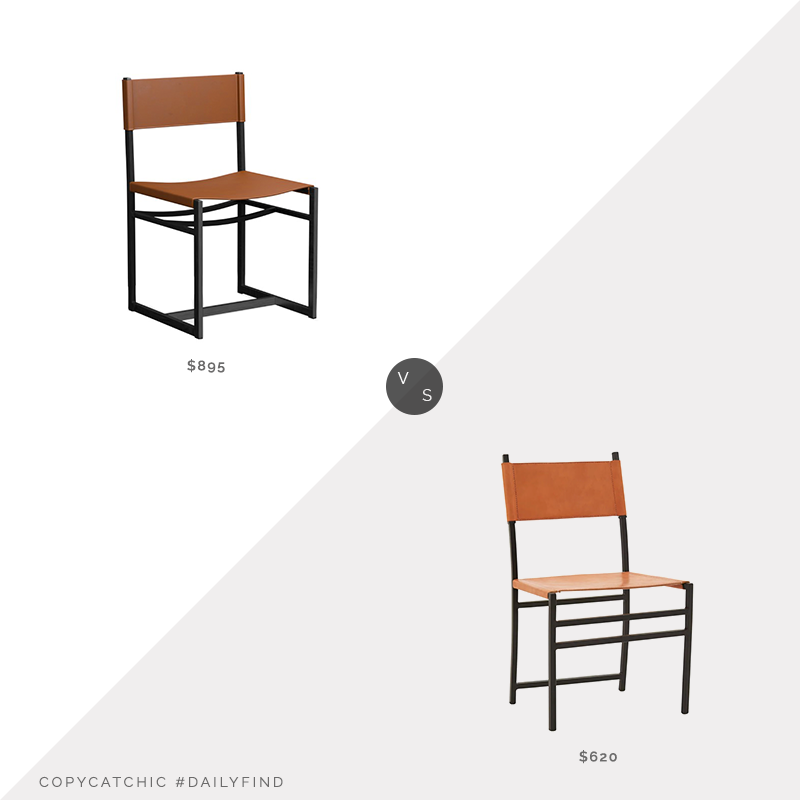 Daily Find: Williams Sonoma Home Navarro Metal Chair vs. Jayson Home Judd Chair, leather and metal chair look for less, copycatchic luxe living for less, budget home decor and design, daily finds, home trends, sales, budget travel and room redos