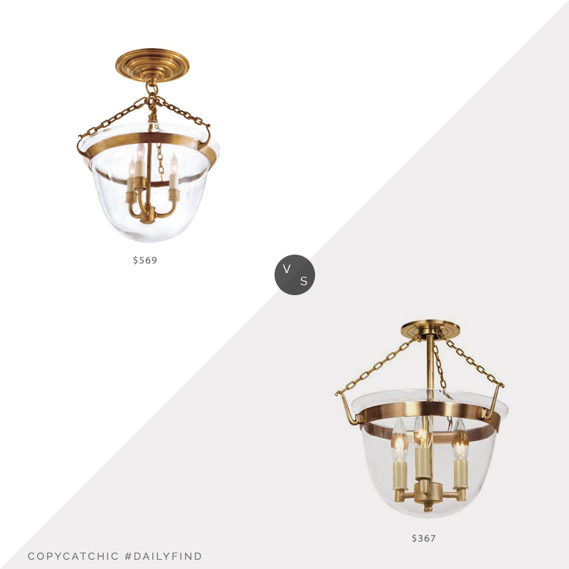 Daily Find: Circa Lighting Country Bell Jar Lantern vs. Wayfair Alcott Hill Jaliyah Urn Pendant, circa lighting look for less, copycatchic luxe living for less, budget home decor and design, daily finds, home trends, sales, budget travel and room redos
