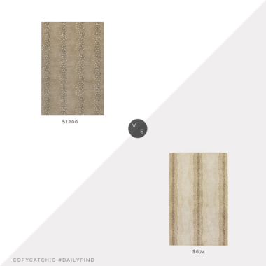 Daily Find: One Kings Lane Stark Fauna Rug, Almond vs. Ballard Designs Antelope Hand Tufted Rug, antelope rug look for less, copycatchic luxe living for less, budget home decor and design, daily finds, home trends, sales, budget travel and room redos