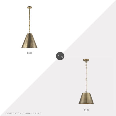 Daily Find: McGee & Co. Goodman Pendant vs. Wayfair Nadeau Pendant, brass pendant light look for less, copycatchic luxe living for less, budget home decor and design, daily finds, home trends, sales, budget travel and room redos