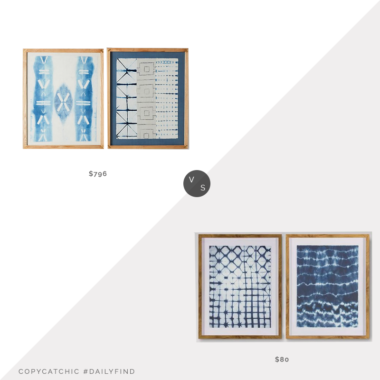 Daily Find: Anthropologie Shibori Wall Art vs. Target 2pk Shibori Wall Art, shibori art look for less, copycatchic luxe living for less, budget home decor and design, daily finds, home trends, sales, budget travel and room redos