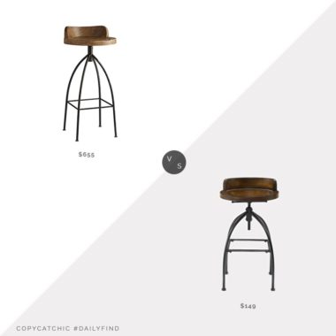 Daily Find: Arteriors Henson Counter Stool vs. Wayfair Delacruz Adjustable Bar Stool, arteriors stool look for less, copycatchic luxe living for less, budget home decor and design, daily finds, home trends, sales, budget travel and room redos