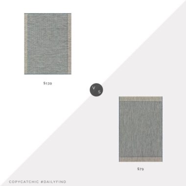 Daily Find: Lulu and Georgia Sonya Indoor/Outdoor Rug vs. Overstock Alexander Indoor/Outdoor Rug, blue indoor/outdoor rug look for less, copycatchic luxe living for less, budget home decor and design, daily finds, home trends, sales, budget travel and room redos