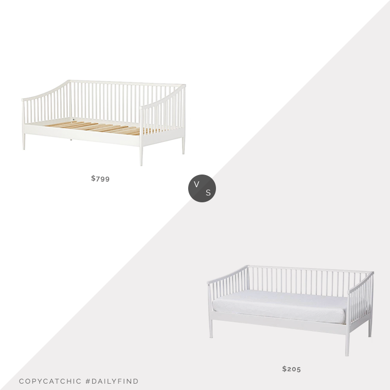 Daily Find: Crate & Kids Hampshire Spindle White Daybed vs. Baxton Studio Renata Spindle Daybed, spindle daybed look for less, copycatchic luxe living for less, budget home decor and design, daily finds, home trends, sales, budget travel and room redos