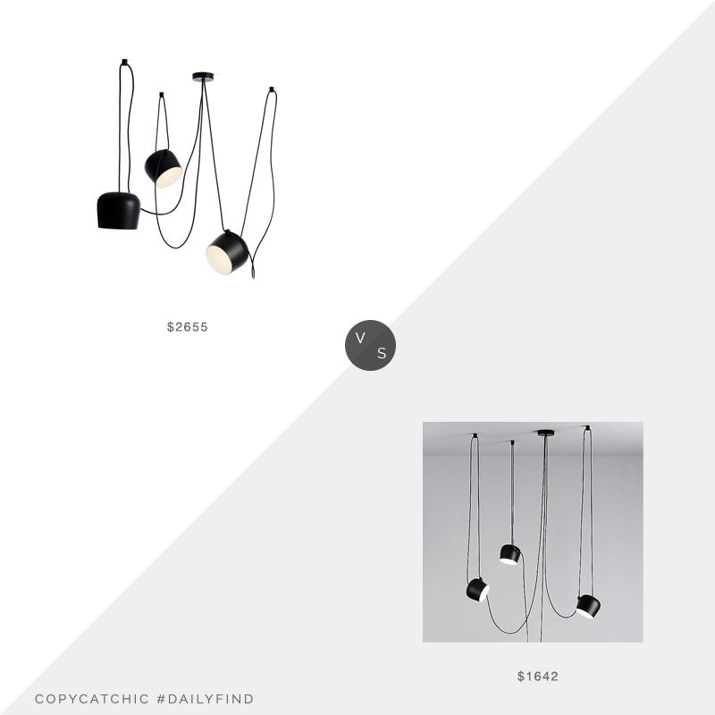 Daily Find: Design Within Reach Aim Pendant vs. TRNK Aim Multi Light Pendant, aim pendant look for less, copycatchic luxe living for less, budget home decor and design, daily finds, home trends, sales, budget travel and room redos