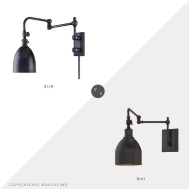 Daily Find: Wayfair Darby Home Co Bruna Swing Arm Lamp vs. Joss and Main Lyana 1-Light Swing Arm Lamp, swing arm lamp look for less, copycatchic luxe living for less, budget home decor and design, daily finds, home trends, sales, budget travel and room redos