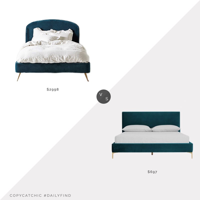 Daily Find: Anthropologie Leigh Bed vs. Castlery Adams Bed, teal bed look for less, copycatchic luxe living for less, budget home decor and design, daily finds, home trends, sales, budget travel and room redos