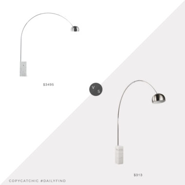 Daily Find: Design Within Reach Arco Floor Lamp vs. Walmart Fine Mod Imports Arch Lamp, arc lamp look for less, copycatchic luxe living for less, budget home decor and design, daily finds, home trends, sales, budget travel and room redos
