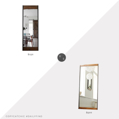 Daily Find: West Elm Industrial Metal & Wood Floor Mirror vs. Kirkland's Live Edge Wood & Metal Full Length Mirror, live edge mirror look for less, copycatchic luxe living for less, budget home decor and design, daily finds, home trends, sales, budget travel and room redos