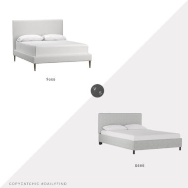 Daily Find: Pottery Barn Ellery Essential Upholstered Bed vs. AllModern Arietta Upholstered Platform Bed, upholstered bed look for less, copycatchic luxe living for less, budget home decor and design, daily finds, home trends, sales, budget travel and room redos