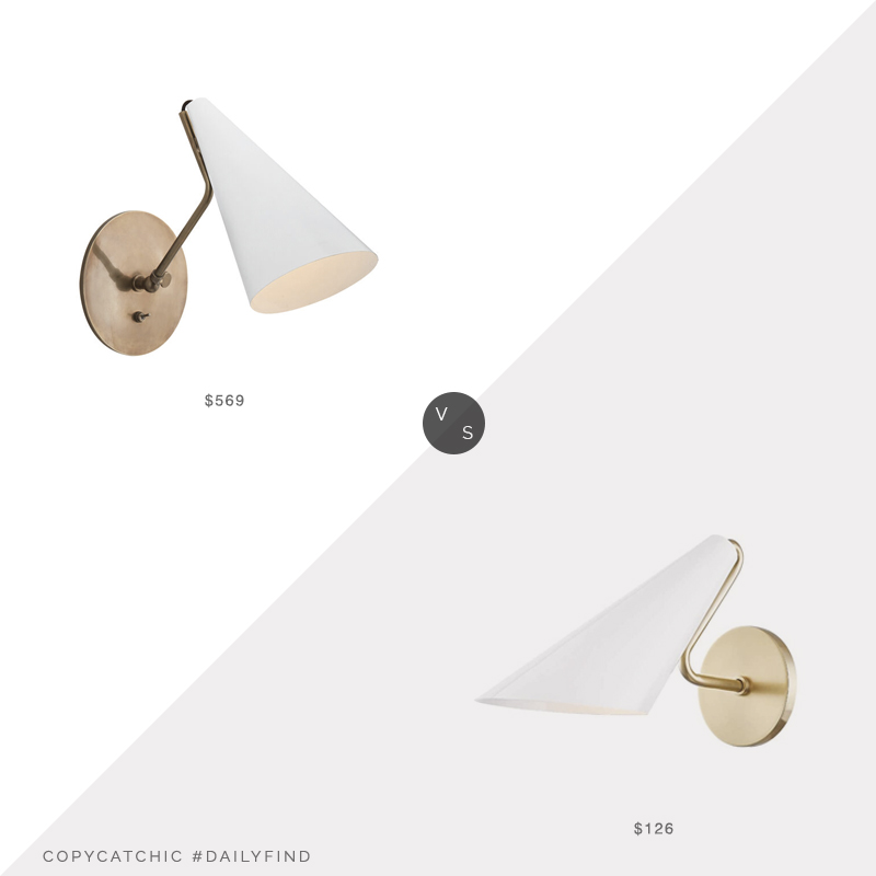 Daily Find: Aerin Clemente Wall Light vs. Mitzi Modern Wall Sconce, aerin sconce look for less, copycatchic luxe living for less, budget home decor and design, daily finds, home trends, sales, budget travel and room redos