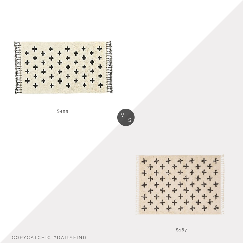 Daily Find: Crate and Kids Shag Plus Sign Rug vs. Overstock Georgie Moroccan Geo Shag Area Rug, plus sign rug look for less, copycatchic luxe living for less, budget home decor and design, daily finds, home trends, sales, budget travel and room redos