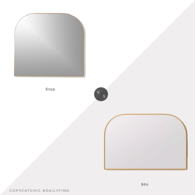 Daily Find: CB2 Infinity Brass Metal Mirror vs. Target Project 62 Over the Mantel Mirror, gold arched mirror look for less, copycatchic luxe living for less, budget home decor and design, daily finds, home trends, sales, budget travel and room redos