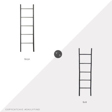Daily Find: Brandtworks Black Ladder Shelf vs. Hobby Lobby Black Wood Ladder, decorative ladder look for less, copycatchic luxe living for less, budget home decor and design, daily finds, home trends, sales, budget travel and room redos
