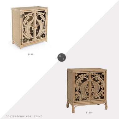 Daily Find: Hayneedle Kouboo Rattan Storage Cabinet vs. World Market Open Weave Rattan Storage Cabinet, rattan cabinet look for less, copycatchic luxe living for less, budget home decor and design, daily finds, home trends, sales, budget travel and room redos