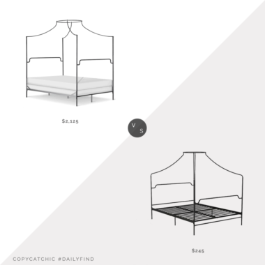 Daily Find: Jack and Jill Boutique Corsican Iron Canopy Bed vs. Wayfair Novogratz Camilla Metal Canopy Bed, iron canopy bed look for less, copycatchic luxe living for less, budget home decor and design, daily finds, home trends, sales, budget travel and room redos