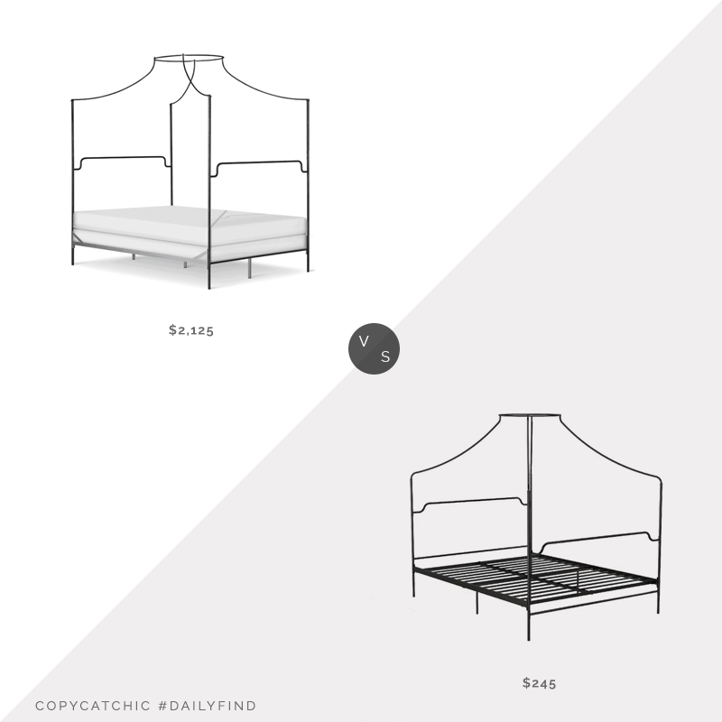 Daily Find: Jack and Jill Boutique Corsican Iron Canopy Bed vs. Wayfair Novogratz Camilla Metal Canopy Bed, iron canopy bed look for less, copycatchic luxe living for less, budget home decor and design, daily finds, home trends, sales, budget travel and room redos