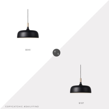 Daily Find: Nordic Nest Northern Acorn Pendant Light vs. Home Depot Bazz Black Wood Pendant, black pendant light look for less, copycatchic luxe living for less, budget home decor and design, daily finds, home trends, sales, budget travel and room redos