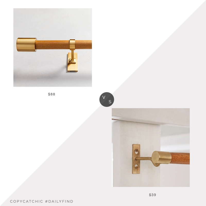 Dailly Find: West Elm Mid-Century Wooden Rod vs. Urban Outfitters Mid-Century Modern Wood Curtain Rod, mid century curtain rod look for less, copycatchic luxe living for less, budget home decor and design, daily finds, home trends, sales, budget travel and room redos