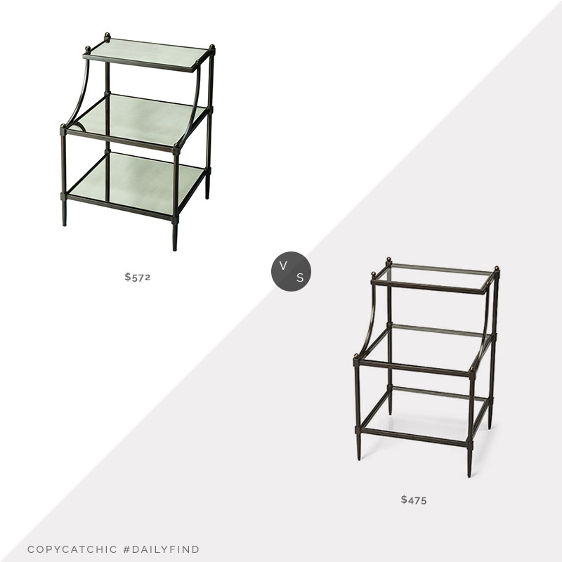Daily Find: Houzz Metalworks Tiered Side Table vs. One Kings Lane Liv Tiered Side Table, tiered side table look for less, copycatchic luxe living for less, budget home decor and design, daily finds, home trends, sales, budget travel and room redos