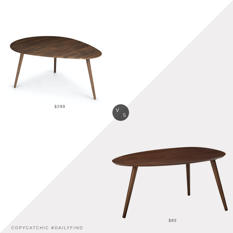 Daily Find: Article Amoeba Table vs. Amazon Elam Wood Coffee Table, midcentury coffee table look for less, copycatchic luxe living for less, budget home decor and design, daily finds, home trends, sales, budget travel and room redos
