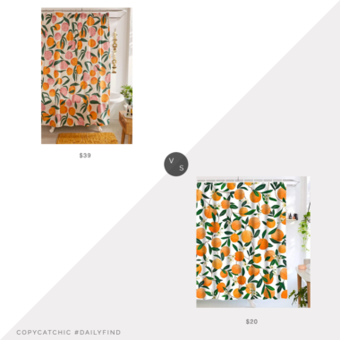 Daily Find: Urban Outfitters Allover Fruits Shower Curtain vs. Amazon Lifeel Allover Fruits Shower Curtain, oranges shower curtain look for less, copycatchic luxe living for less, budget home decor and design, daily finds, home trends, sales, budget travel and room redos