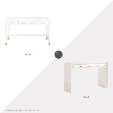 Daily Find: Pure Salt Interiors Sydney Desk vs. Anthropologie Merriton Desk, white desk look for less, copycatchic luxe living for less, budget home decor and design, daily finds, home trends, sales, budget travel and room redos