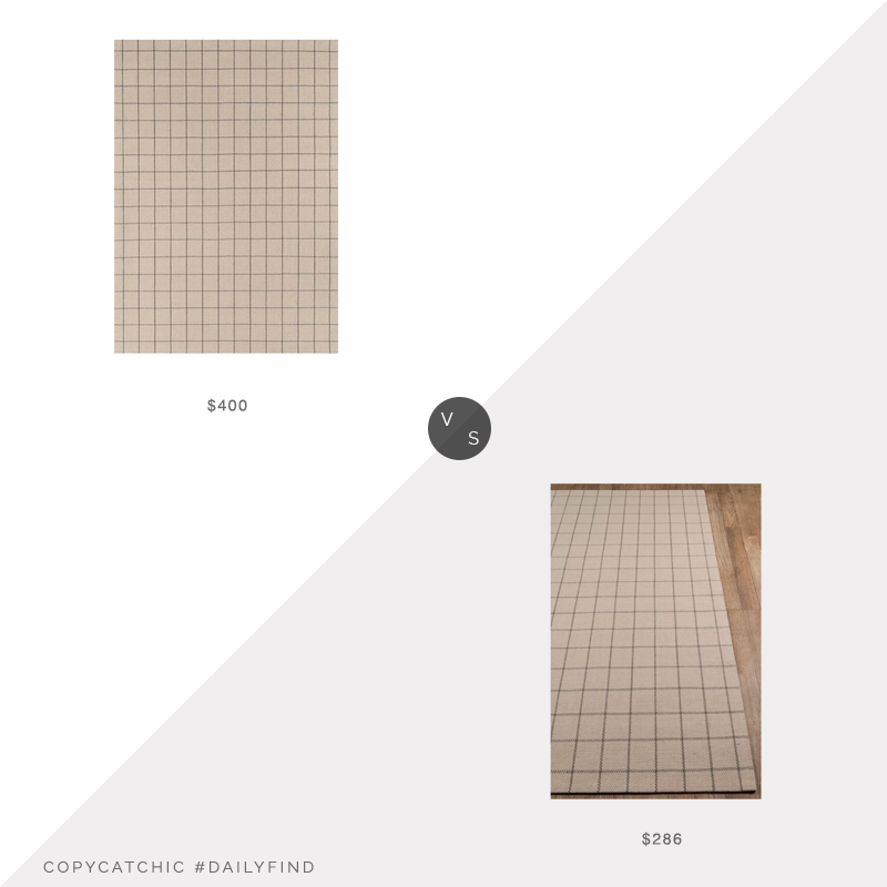Daily Find: One Kings Lane Erin Gates Deerfield Rug vs. Joss & Main Marlborough Handmade Flatweave Wool Ivory Rug, windowpane rug look for less, copycatchic luxe living for less, budget home decor and design, daily finds, home trends, sales, budget travel and room redos