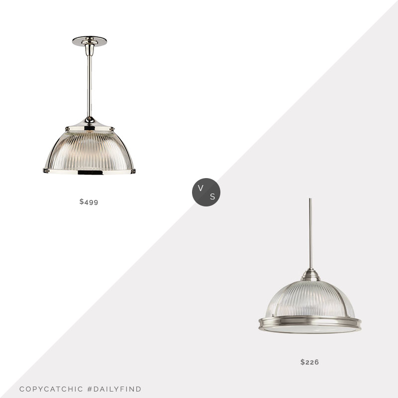 Daily Find: Rejuvenation Laurelhurst Prismatic Dome Pendant vs. Joss & Main Granville Dome Pendant, rejuvenation pendant look for less, copycatchic luxe living for less, budget home decor and design, daily finds, home trends, sales, budget travel and room redos