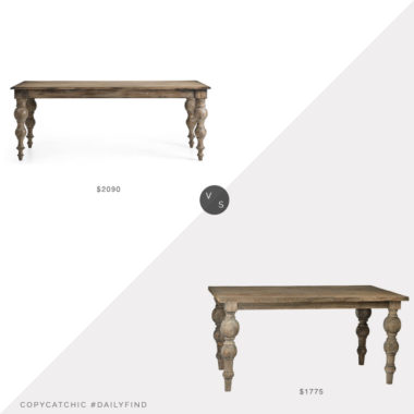 Daily Find: Arhaus Francis Dining Table vs. Meadow Blu Dovetail Campbell Dining Table, farmhouse dining table look for less, copycatchic luxe living for less, budget home decor and design, daily finds, home trends, sales, budget travel and room redos