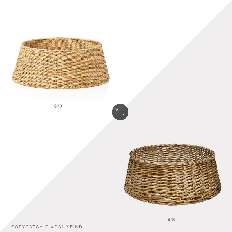 Daily Find: Crate and Barral Abaca Tree Collar vs. Target Wondershop™ Split Willow Christmas Tree Collar, wicker tree collar look for less, copycatchic luxe living for less, budget home decor and design, daily finds, home trends, sales, budget travel and room redos