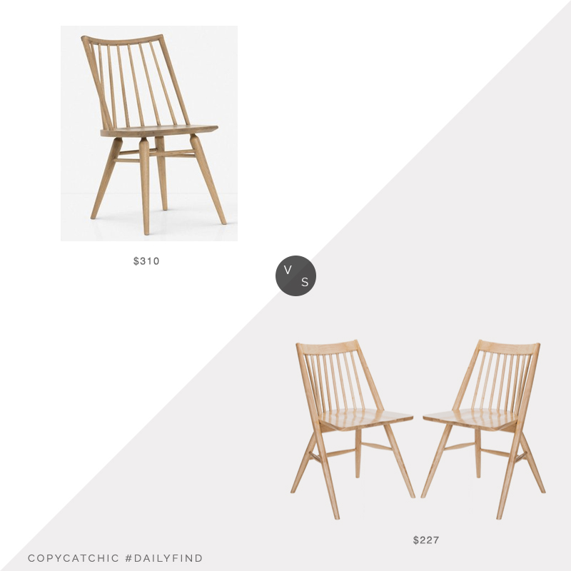 Daily Find: Lulu and Georgia Lanae Dining Chair vs. Home Depot Wren Natural Dining Chair (set of 2), light wood dining chair look for less, copycatchic luxe living for less, budget home decor and design, daily finds, home trends, sales, budget travel and room redos