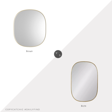 Daily Find: Artemest Prof Josephine Oval Mirror vs. Target Kate and Laurel Caskill Capsule Mirror, brass capsule mirror look for less, copycatchic luxe living for less, budget home decor and design, daily finds, home trends, sales, budget travel and room redos