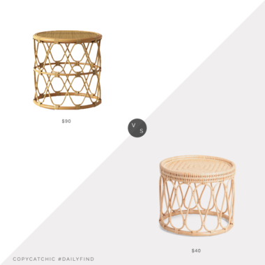 Daily Find: Target Opalhouse Jewel Round Side Table vs. TJ Maxx Rattan Table, rattan side table look for less, copycatchic luxe living for less, budget home decor and design, daily finds, home trends, sales, budget travel and room redos