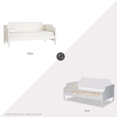 Daily Find: Pottery Barn Ava Regency Daybed vs. The Classy Home Baxton Studio Mariana Daybed, white twin daybed look for less, copycatchic luxe living for less, budget home decor and design, daily finds, home trends, sales, budget travel and room redos