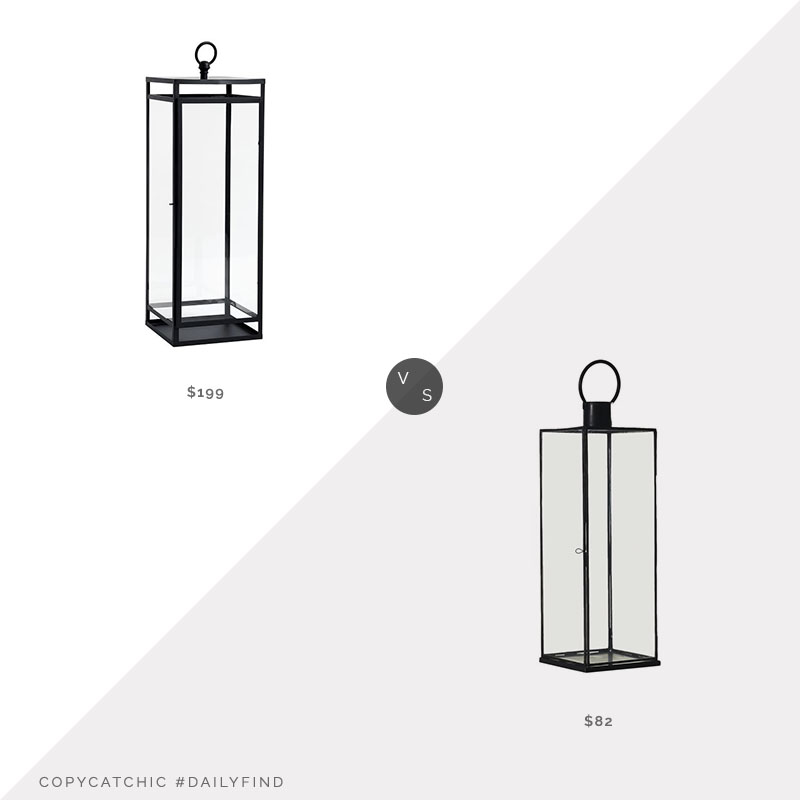 Daily Find: Pottery Barn Maxwell Lantern vs. Wayfair Outdoor Lantern, black outdoor lantern look for less, copycatchic luxe living for less, budget home decor and design, daily finds, home trends, sales, budget travel and room redos