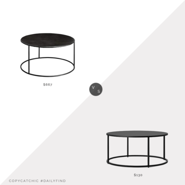 Daily Find: Lamps Plus Americana Iron Coffee Table by Jamie Young vs. Target Project 62 Glasgow Round Metal Coffee Table, round metal coffee table look for less, copycatchic luxe living for less, budget home decor and design, daily finds, home trends, sales, budget travel and room redos