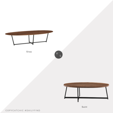 Daily Find: Room & Board Soto Coffee Table vs. Wayfair Doyle Coffee Table, oval coffee table look for less, copycatchic luxe living for less, budget home decor and design, daily finds, home trends, sales, budget travel and room redos