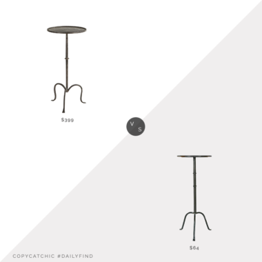 Daily Find: Burke Decor Visual Comfort Hand-Forged Martini Table vs. Zola Creative Co-Op Collected Notions Martini Table, martini table look for less, copycatchic luxe living for less, budget home decor and design, daily finds, home trends, sales, budget travel and room redos