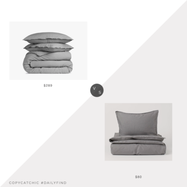 Daily Find: Parachute Home Linen Duvet Cover Set vs. H&M Home Washed Linen Duvet Cover Set, gray duvet set look for less, copycatchic luxe living for less, budget home decor and design, daily finds, home trends, sales, budget travel and room redos