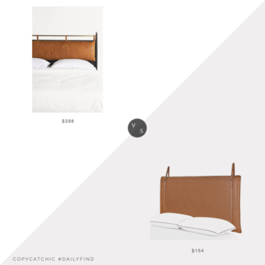 Daily Find: Anthropologie Hemming Leather Headboard Cushion vs. Wayfair Foundstone Eddie Upholstered Panel Headboard, leather headboard look for less, copycatchic luxe living for less, budget home decor and design, daily finds, home trends, sales, budget travel and room redos