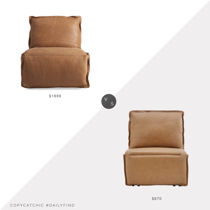 Daily Find: Arhaus Rowland Leather Motion Recliner vs. English Elm Supine Leather Recliner Chair, armless leather recliner look for less, copycatchic luxe living for less, budget home decor and design, daily finds, home trends, sales, budget travel and room redos