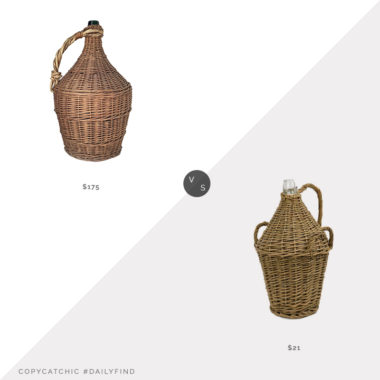 Daily Find: Chairish French Wicker Wrapped Demijohn vs. Houzz Willow Bottle Home Accent, wicker demijohn look for less, copycatchic luxe living for less, budget home decor and design, daily finds, home trends, sales, budget travel and room redos