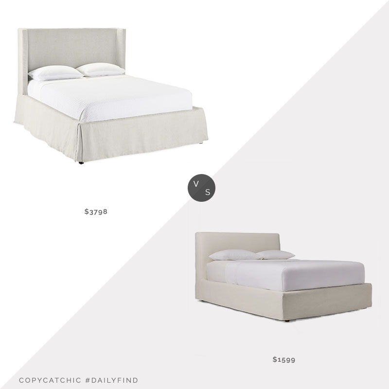 Daily Find: Serena and Lily Tall Broderick Slipcovered Bed vs. West Elm Haven Slipcover Bed, slipcovered bed look for less, copycatchic luxe living for less, budget home decor and design, daily finds, home trends, sales, budget travel and room redos