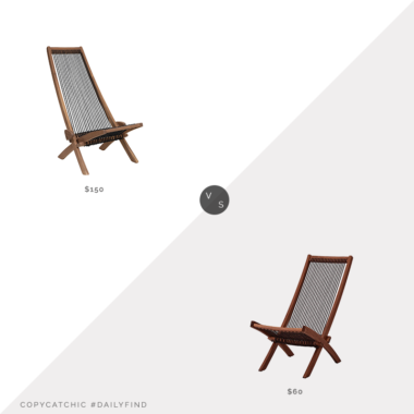 Daily Find: Clevermade Tamarack Rope Chair vs. IKEA Brommö Outdoor Chaise, outdoor rope chair look for less, copycatchic luxe living for less, budget home decor and design, daily finds, home trends, sales, budget travel and room redos