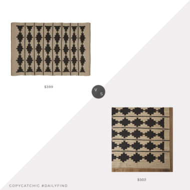 Daily Find: Rejuvenation Bowen Flatweave Jute Rug vs. Etsy Natural Hemp Jute Rug, black natural flatweave rug look for less, copycatchic luxe living for less, budget home decor and design, daily finds, home trends, sales, budget travel and room redos