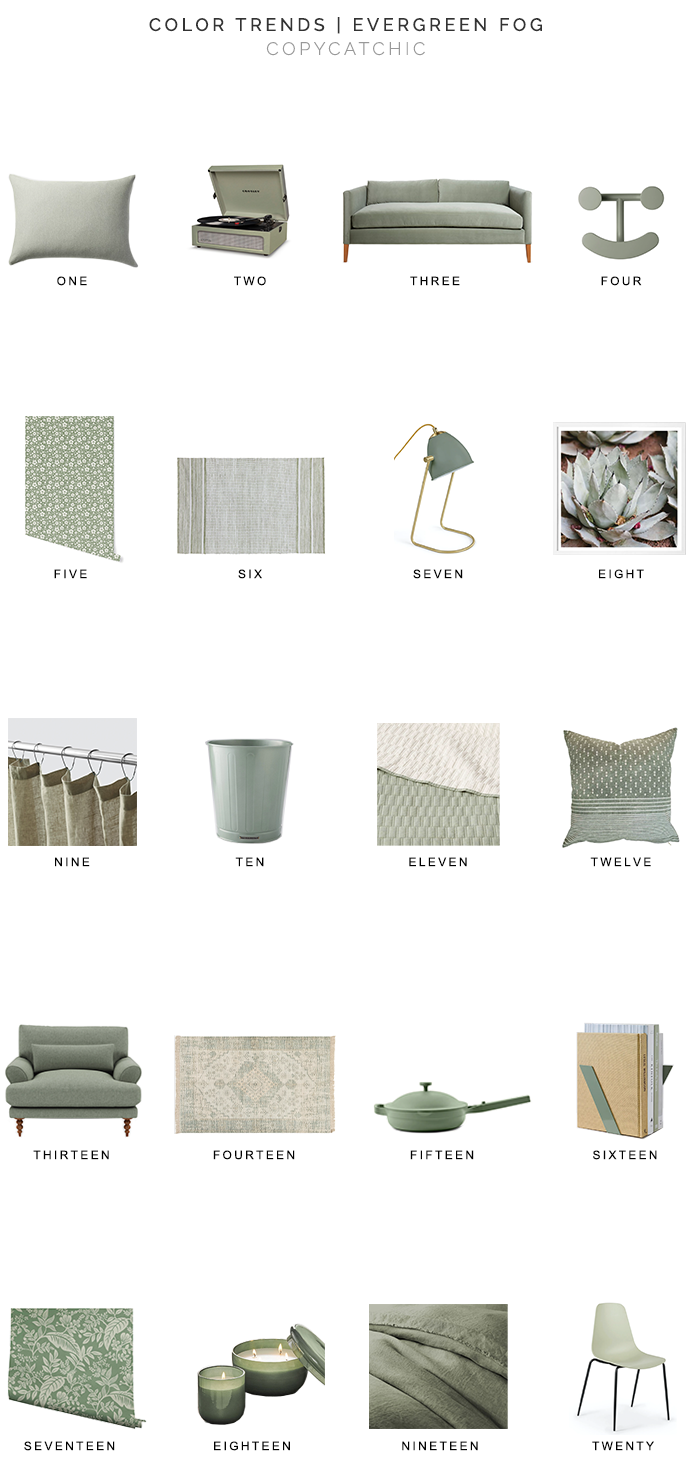 evergreen fog decor, sherwin williams color of the year evergreen fog, sage green decor, pale green decor, copycatchic luxe living for less, budget home decor and design, daily finds, home trends, sales, budget travel and room redos
