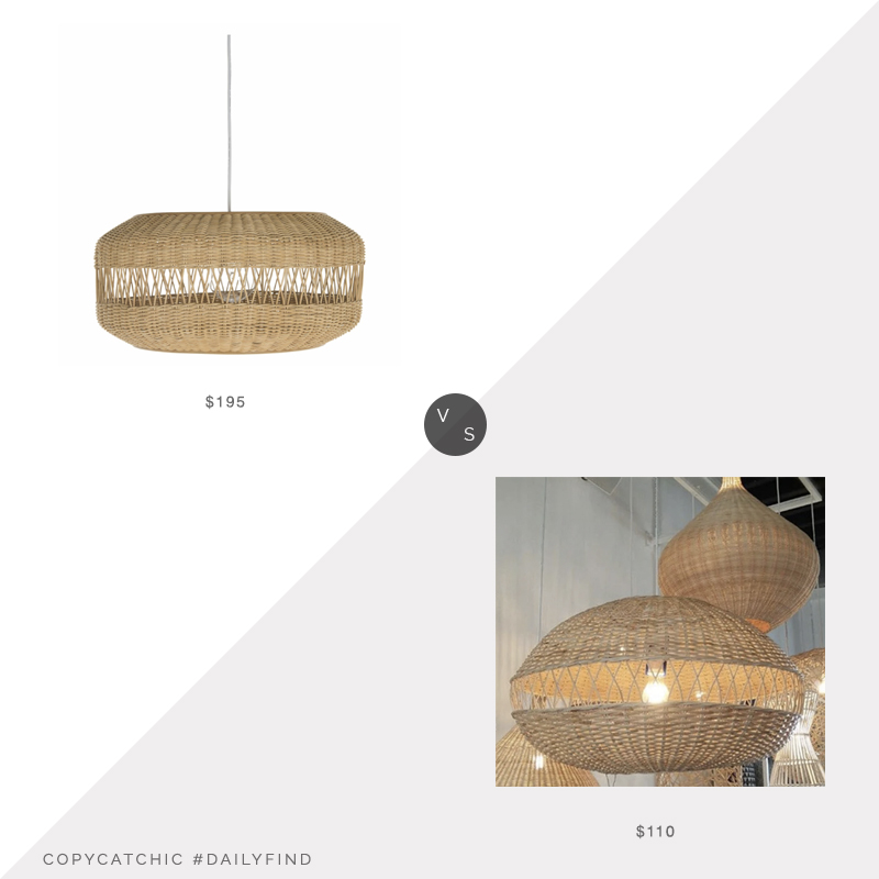Daily Find: Hayneedle Kouboo Pendant Light vs. Etsy Large Rattan Pendant Lamp, rattan pendant light look for less, copycatchic luxe living for less, budget home decor and design, daily finds, home trends, sales, budget travel and room redos