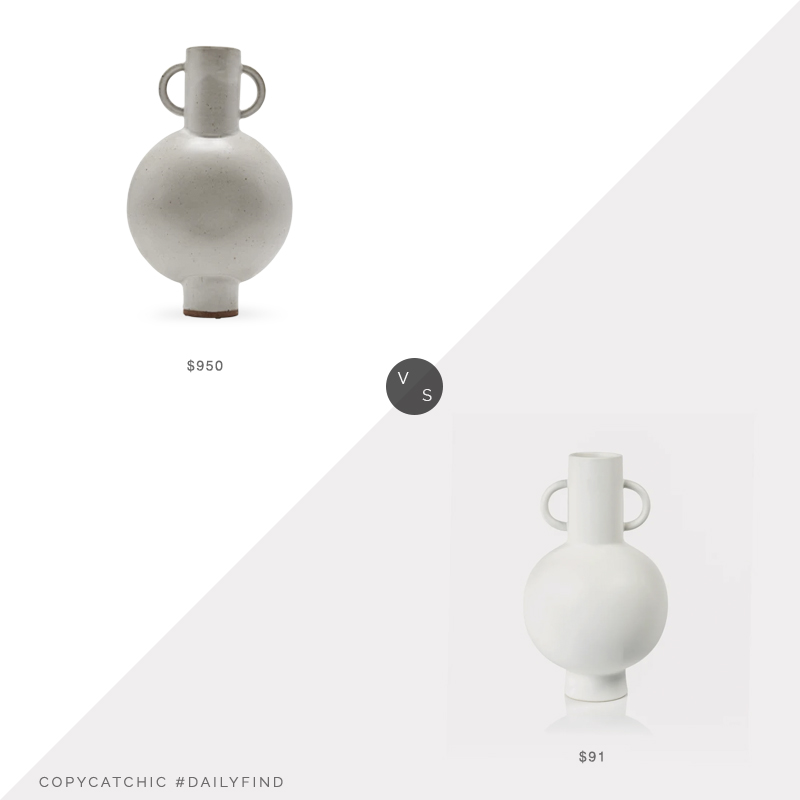 Daily Find: Lawson Fenning Chimera Amphora Vase vs. Wayfair Laine Flared Arm Sofa, white vase look for less, copycatchic luxe living for less, budget home decor and design, daily finds, home trends, sales, budget travel and room redos