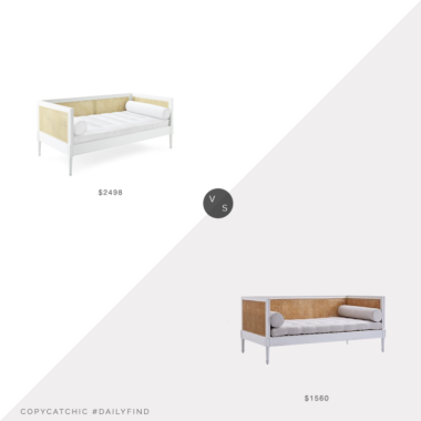 Daily Find: Serena and Lily Harbour Cane Daybed vs. Valyōu Furniture Harbor Cane Sofa, cane daybed look for less, copycatchic luxe living for less, budget home decor and design, daily finds, home trends, sales, budget travel and room redos